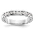 Platinum 11-Stone Diamond Channel Band VS quality, 0.33 ct, Size 7