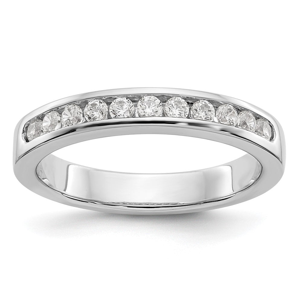 Platinum 11-Stone Diamond Channel Band VS quality, 0.33 ct, Size 7