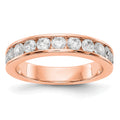 14KR 11-Stone Diamond Channel Band, 1.023 ct, Size 6, 3.9 mm
