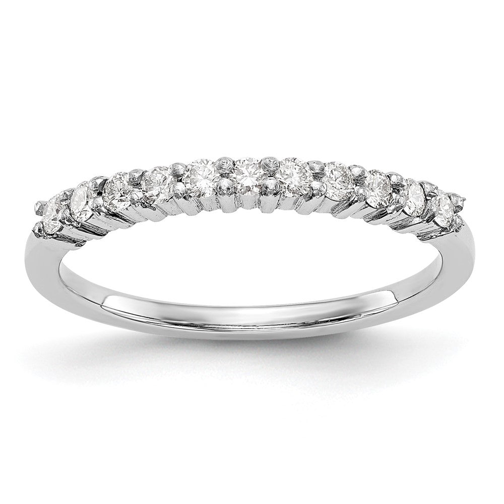 Platinum 11-Stone 1/5 carat Round Diamond Complete Wedding Band, 0.22 ct, Size 7, 2.68 g - ID5S9RM3332B-022-PLAA8L7