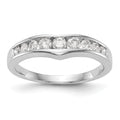 14k White Gold Channel-set 1/2 carat Diamond Contoured Complete Wedding Band, 0.5 ct, Size 7, 2.91 g - ID5S9RM3342B-050-WAA8L7