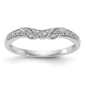 14K White Gold 1/10 carat Diamond Contoured Complete Wedding Band, 0.108 ct, Size 7, 1.79 g - ID5S9RM3344B-010-WAA8L7