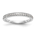 14K White Gold Diamond Band, 0.3 ct, Size 7
