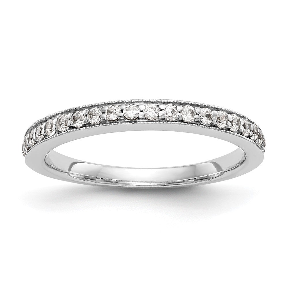 14K White Gold Diamond Band, 0.3 ct, Size 7