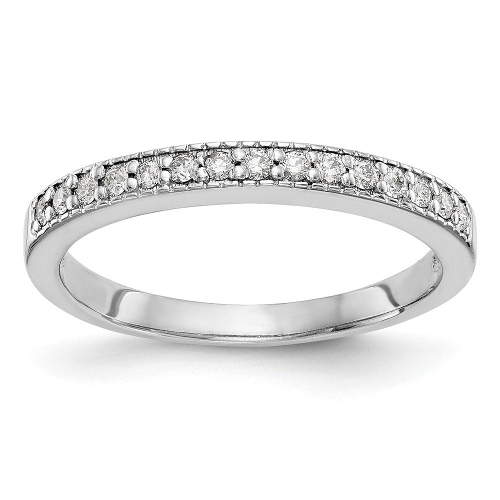 14K White Gold Diamond Band, 0.201 ct, Size 7, 1.96 g - ID5S9RM3352B-020-WAA8L7