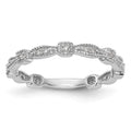 14K White Gold 1/10 carat Diamond Complete Wedding Band, 0.102 ct, Size 7, 1.6 g - ID5S9RM3358B-010-WAA8L7