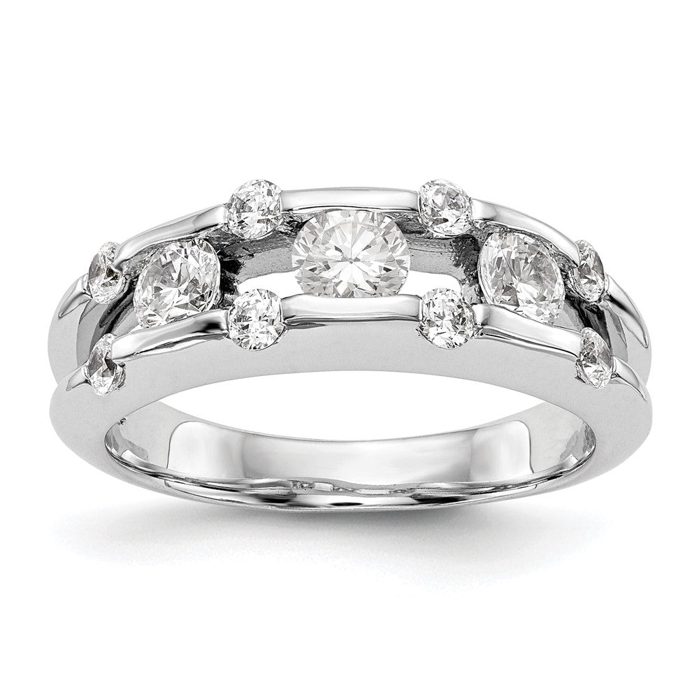 14K White Gold Diamond Band, 0.99 ct, Size 7, 4.17 g