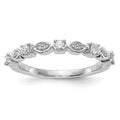 14K White Gold 1/4 carat Diamond Complete Wedding Band, 0.257 ct, Size 7, 2.52 g - ID5S9RM3376B-025-WAA8L7