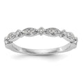 14K White Gold 1/15 carat Diamond Complete Wedding Band, 0.08 ct, Size 7, 2.33 g - ID5S9RM3378B-008-WAA8L7