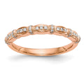 14K Rose Gold 1/6 carat Diamond Complete Wedding Band, 0.165 ct, Size 7, 1.93 g - ID5S9RM3379B-017-RAA8L7