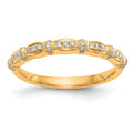 14K Yellow Gold Diamond Band, 0.165 ct, Size 7