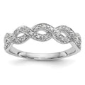 14K White Gold Twist Design 1/10 carat Complete Diamond Band, 0.096 ct, Size 7, 2.42 g - ID5S9RM3385B-010-WAA8L7