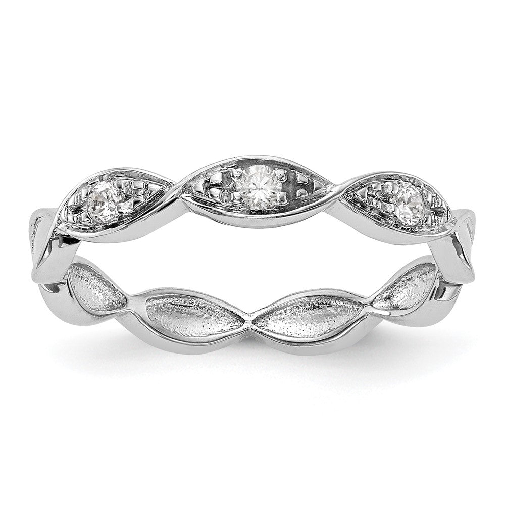 14K White Gold Diamond Band, 0.045 ct, Size 7, 1.48 g - ID5S9RM3391B-005-WAA8L7