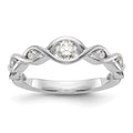 14K White Gold Diamond Band, 0.575 ct, Size 7, 3.73 g - ID5S9RM3392B-059-WAA8L7