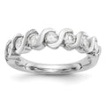 14K White Gold Diamond Band, 0.245 ct, Size 7, 2.72 g - ID5S9RM3393B-025-WAA8L7
