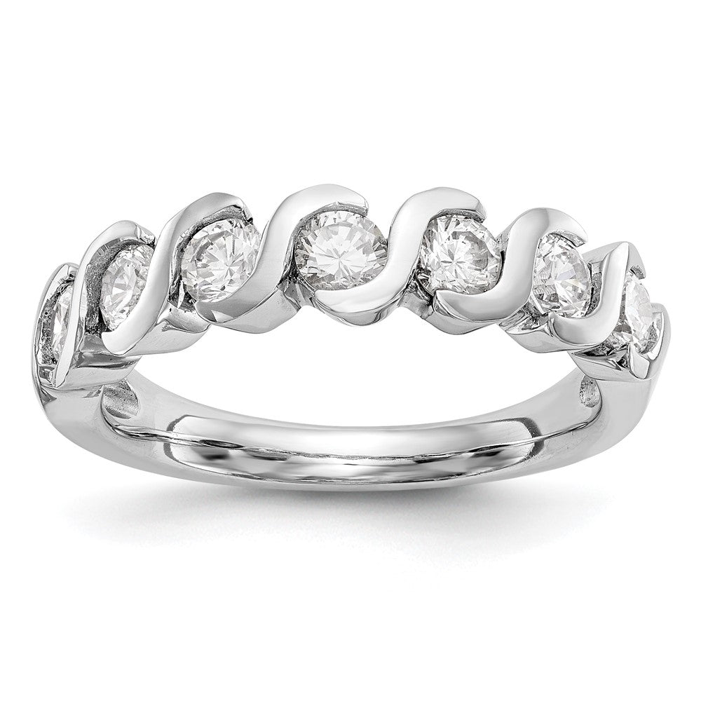 14K White Gold Diamond Band, 0.245 ct, Size 7, 2.72 g - ID5S9RM3393B-025-WAA8L7