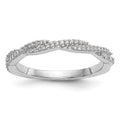 14K White Gold Diamond Band, 0.296 ct, Size 7, 2.88 g - ID5S9RM3402B-030-WAA8L7
