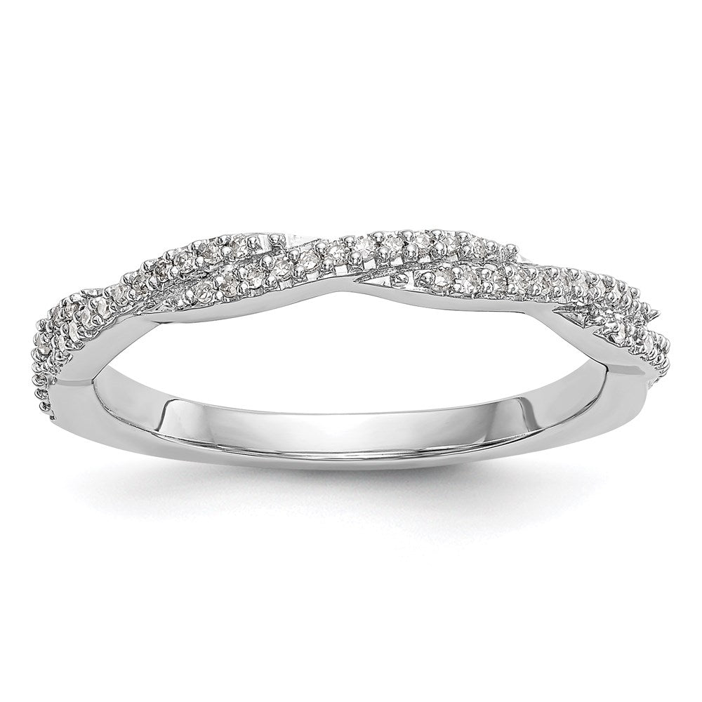 14K White Gold Diamond Band, 0.296 ct, Size 7, 2.88 g - ID5S9RM3402B-030-WAA8L7