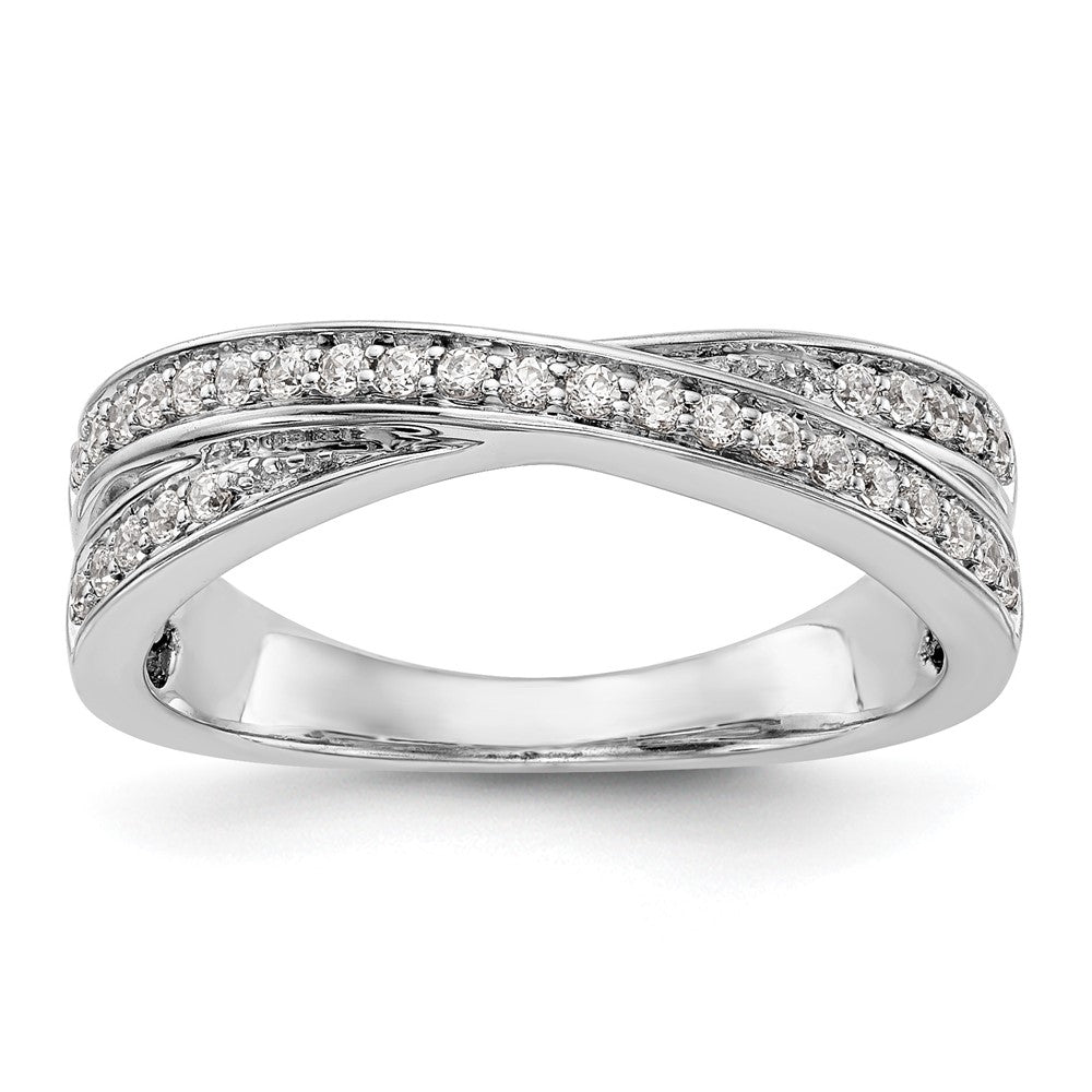 14K White Gold Diamond Band, 0.248 ct, Size 7
