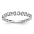 14K White Gold Bezel-set 1/10 carat Complete Diamond Band, 0.1 ct, Size 7, 1.65 g - ID5S9RM3420B-010-WAA8L7