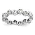 14K White Gold Diamond Band, 0.56 ct, Size 7, 3.3 g - ID5S9RM3421B-056-WAA8L7