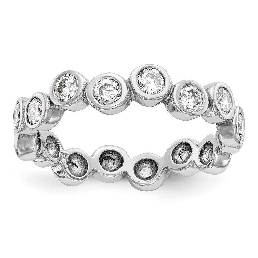 14K White Gold Diamond Band, 0.56 ct, Size 7, 3.3 g - ID5S9RM3421B-056-WAA8L7