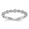 14K White Gold Fancy 1/6 carat Diamond Complete Wedding Band, 0.153 ct, Size 7, 3.04 g - ID5S9RM3422B-015-WAA8L7