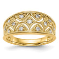 14K Vintage 1/4 carat Complete Diamond Band, 0.245 ct, Size 7, 4.78 g - ID5S9RM3428B-025-YAA8L7