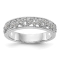 14K White Gold Diamond Band, 0.136 ct, Size 7, 3.1 g - ID5S9RM3430B-013-WAA8L7