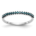 14K White Gold 1/6 carat Blue Diamond Complete Band, 0.152 ct, Size 7, 1.02 g - ID5S9RM3432B-BD-016-WAA8L7