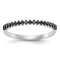 14K White Gold 1/6 carat Black Diamond Complete Band, 0.152 ct, Size 7, 1.02 g - ID5S9RM3432B-BK-016-WAA8L7