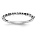 14K White Gold 1/10 carat Black Diamond Complete Band, 0.096 ct, Size 7, 1.3 g - ID5S9RM3433B-BK-010-WAA8L7