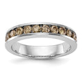 14k White Gold Champagne Diamond Band, 0.715 ct, Size 7, 1.96 g - ID5S9RM3438B-CH-072-WAA8L7