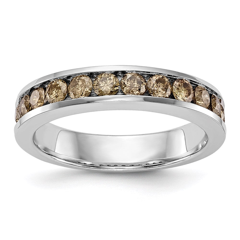 14k White Gold Champagne Diamond Band, 0.715 ct, Size 7, 1.96 g - ID5S9RM3438B-CH-072-WAA8L7