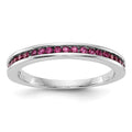 14k White Gold Ruby Complete Channel Band, 0.321 ct, Size 7, 2.7 mm, 2.54 g - ID5S9RM3453B-RU-W8L7