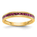 14k Yellow Gold Ruby Complete Channel Band, 0.255 ct, Size 7, 3 mm