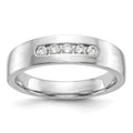 14K White Gold 5-Stone 1/4 carat Diamond Complete Men's Channel Band, 0.25 ct, Size 10, 7.13 g - ID5S9RM3457B-025-WAA8L7