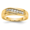 14K Yellow Gold Diamond Men's Band, 0.245 ct, Size 10