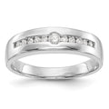 14K White Gold 1/4 carat Diamond Complete Men's Channel Band, 0.27 ct, Size 10, 5.96 g - ID5S9RM3478B-027-WAA8L7