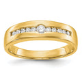 14K Yellow Gold 1/4 carat Diamond Complete Men's Channel Band, 0.27 ct, Size 10