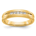 14K Yellow Gold Diamond Men's Band, 0.25 ct, Size 10