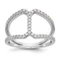 True Origin 14K White Gold 1/2 carat Lab Grown Diamond VS+ F+ Complete Geometric Ring, 0.47 ct, Size 7