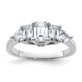 14kw 1 5/8ct. D E F Pure Light Moissanite Engagement Ring, 1.48 ct, Size 7, 2.4 mm