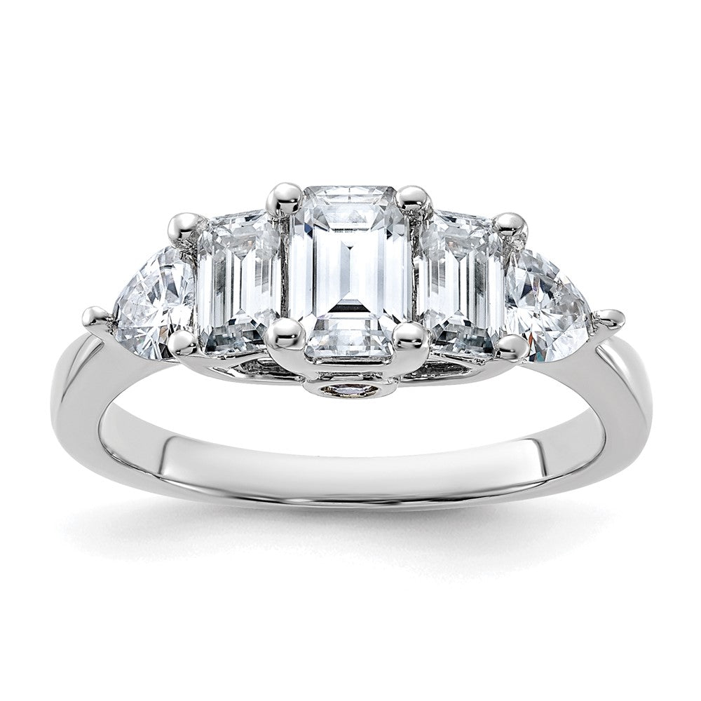 14kw 1 5/8ct. D E F Pure Light Moissanite Engagement Ring, 1.48 ct, Size 7, 2.4 mm