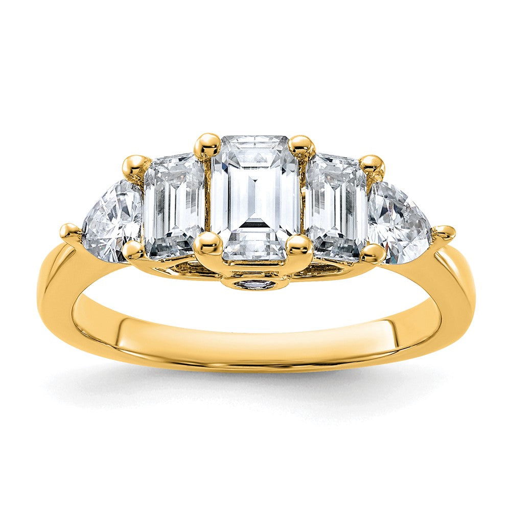 14k 1 5/8ct. G H I True Light Moissanite Engagement Ring, 1.48 ct, Size 7, 2.4 mm
