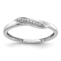 14k White Gold 1/20 carat Diamond Ring, 0.029 ct, Size 7