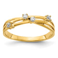 14k 1/10 carat Diamond Fashion Ring, 0.11 ct, Size 7