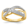 14k Polished 1/6 carat Diamond Ring, 0.153 ct, Size 7