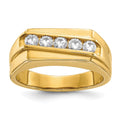 IB Goodman 14k 1/2 carat Diamond 5-stone Mens Ring, 0.53 ct, Size 10