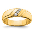 IB Goodman 14k 1/6 carat Diamond 3-stone Mens Ring, 0.15 ct, Size 10